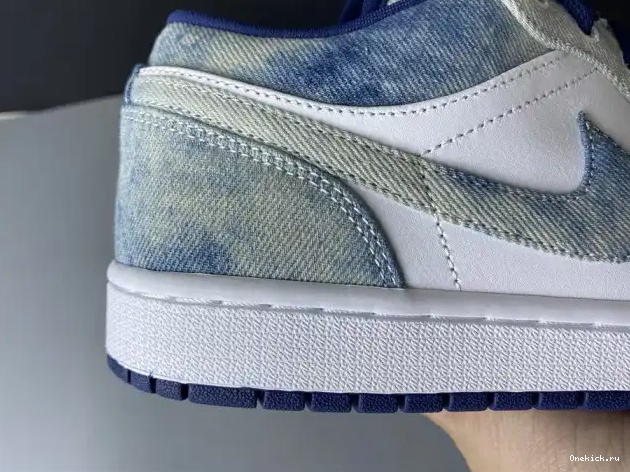 One Kick Washed Air Low Denim Jordan 1 CZ8455-100 0529